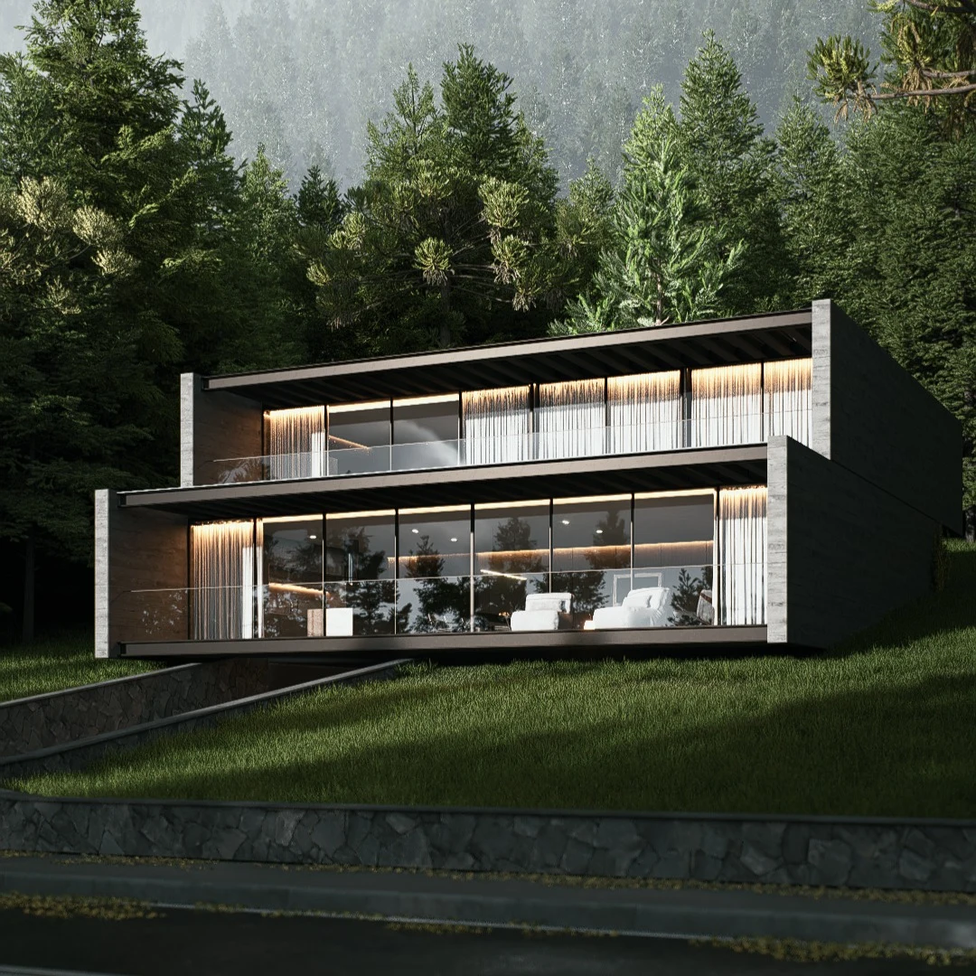 Volumes em equilíbrio, projeto de Arquitetura residencial da Hofstaetter