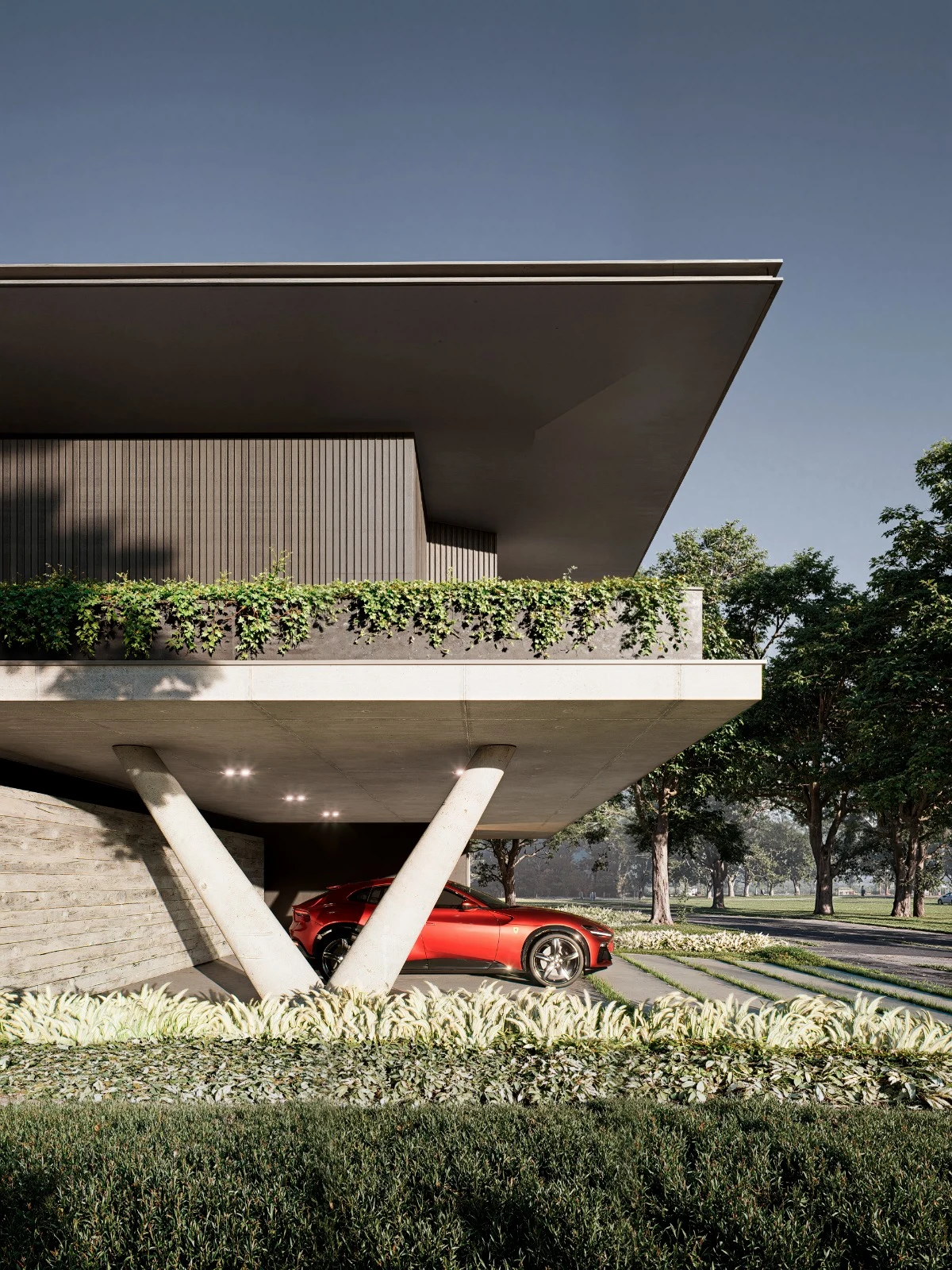 Estrutura e expressão, projeto de Arquitetura residencial da Hofstaetter